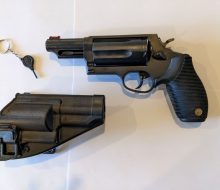 Pistol with holser