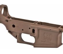 FMK Firearms AR-15 Lower Semi-Automtic, Burnt Bronze Finish Polymer