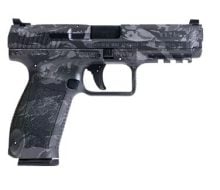 Canik TP9SF Full Size 9MM 18+1 2 Mags 4.46inch Barrel Tiger Dark Gray Serrated Steel Slide Poly Frame