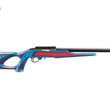 Ruger 10-22 USA Shooting 2024 TALO Edition 22LR Matte Black Finish Semi Auto Blue & Red Laminate Ambi Thumbhole Barracuda