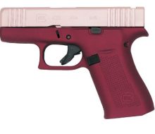 Glock 43X MOS 9MM 10+1 2 Mags Pink Cerakote Slide Happy Hour Cerakote Frame