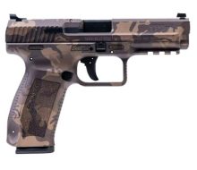 Canik HG4865WBN TP9SF Full Size 9MM 18+1 4.46Inch Barrel Woodland Bronze Camo 2 Mags 787450879256 1