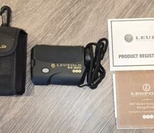 rangefinder, bag and paperwork