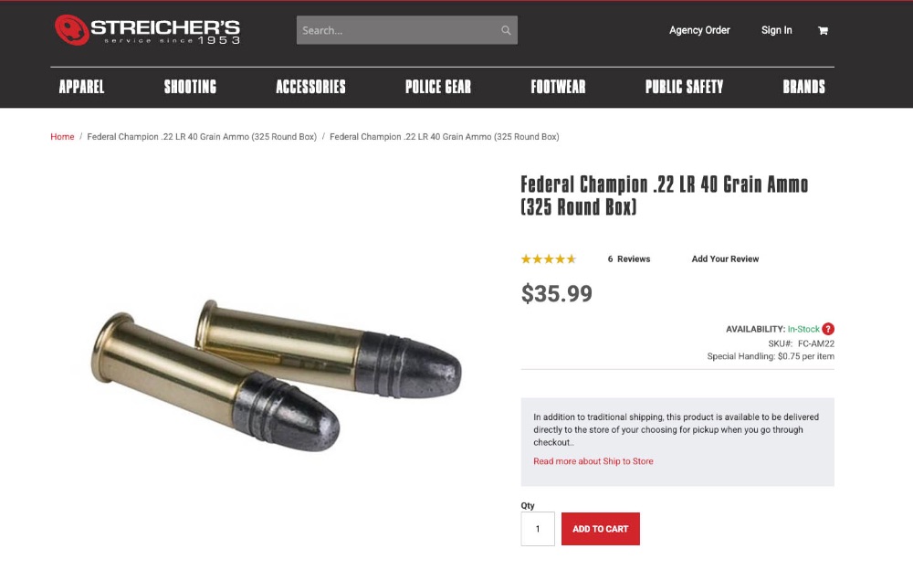 Federal .22 Long Rifle-325 Rounds Federal .22 Long Rifle-325 Rounds