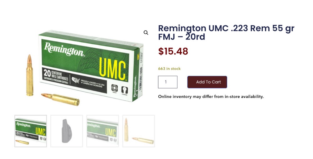 Remington .223 UMC. Remington .223 UMC.