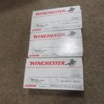 THREE EXAMPLE BOXES OF WINCHESTER 9MM 115 GRAIN AMMO