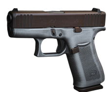 Glock 43X 9MM Silver Brown Pillage 10+1 3.41Inch Barrel