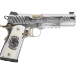 EAA Girsan Liberator 1911 9MM 9+1 Gold Plated Mexican Coat Of Arms Grips 5Inch