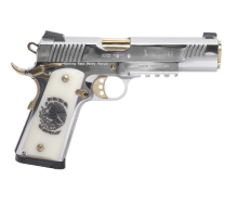 EAA Girsan Liberator 1911 9MM 9+1 Gold Plated Mexican Coat Of Arms Grips 5Inch