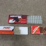 TOP VIEW OF ALL 3 BOXES OPEN SHOWING ROUNDS