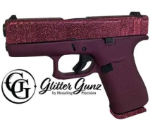 Glock 43X Glitter Slide Gallaxy Glitter Black Cherry Glitter Gunz